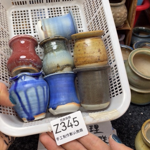 紫砂花盆微瑕345口径3厘米左右