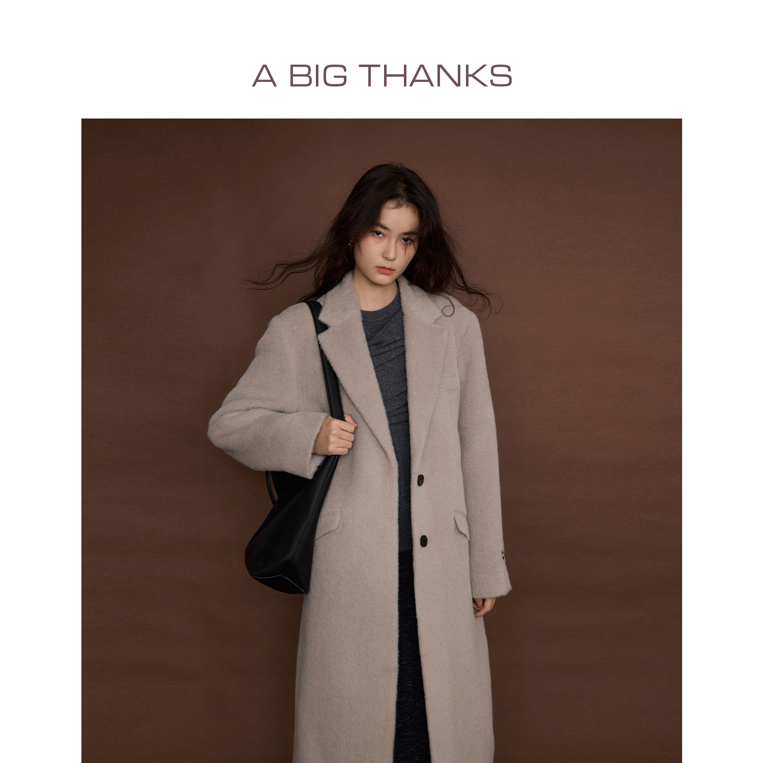 A BIG THANKS 廓形长西装大衣 ABT2022471