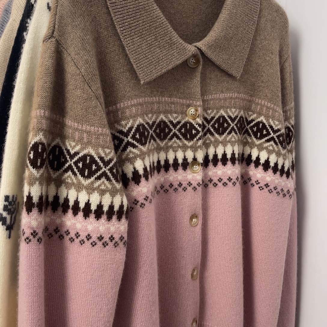 粉色 菲尔岛 Polo领