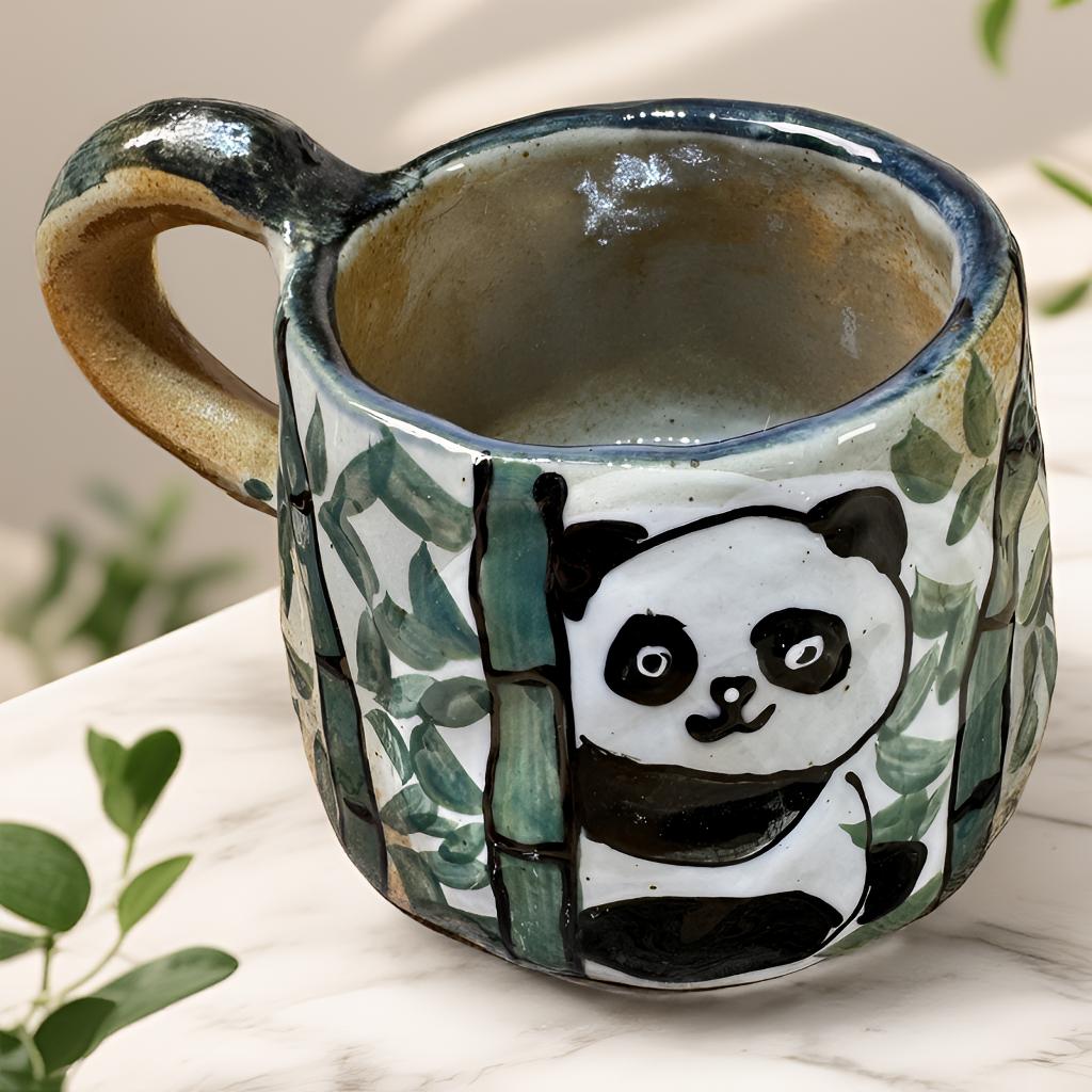 景德镇高温釉下彩纯手绘陶瓷手捏杯创意陶瓷杯家用水杯可爱茶杯