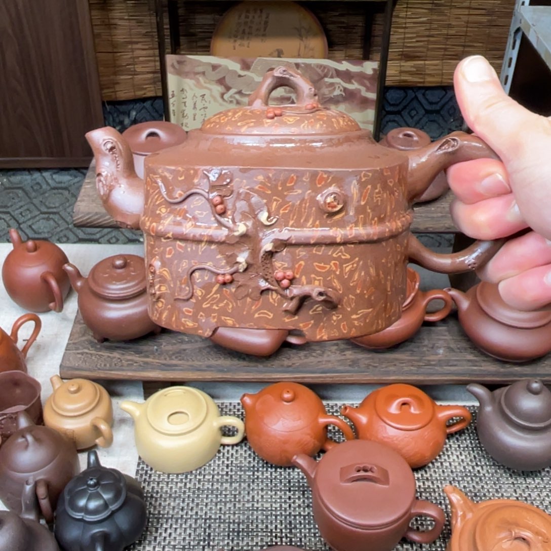 紫砂茶壶宜兴原矿紫砂手工制600