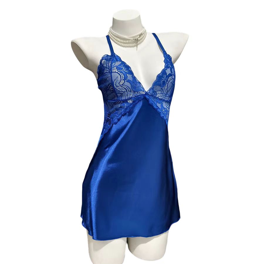 056夏天蕾丝钢圈塑腰性感轻奢睡衣