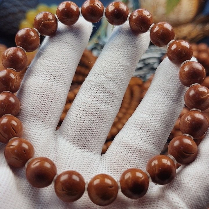 桃核手串达***琪10龙纹手串