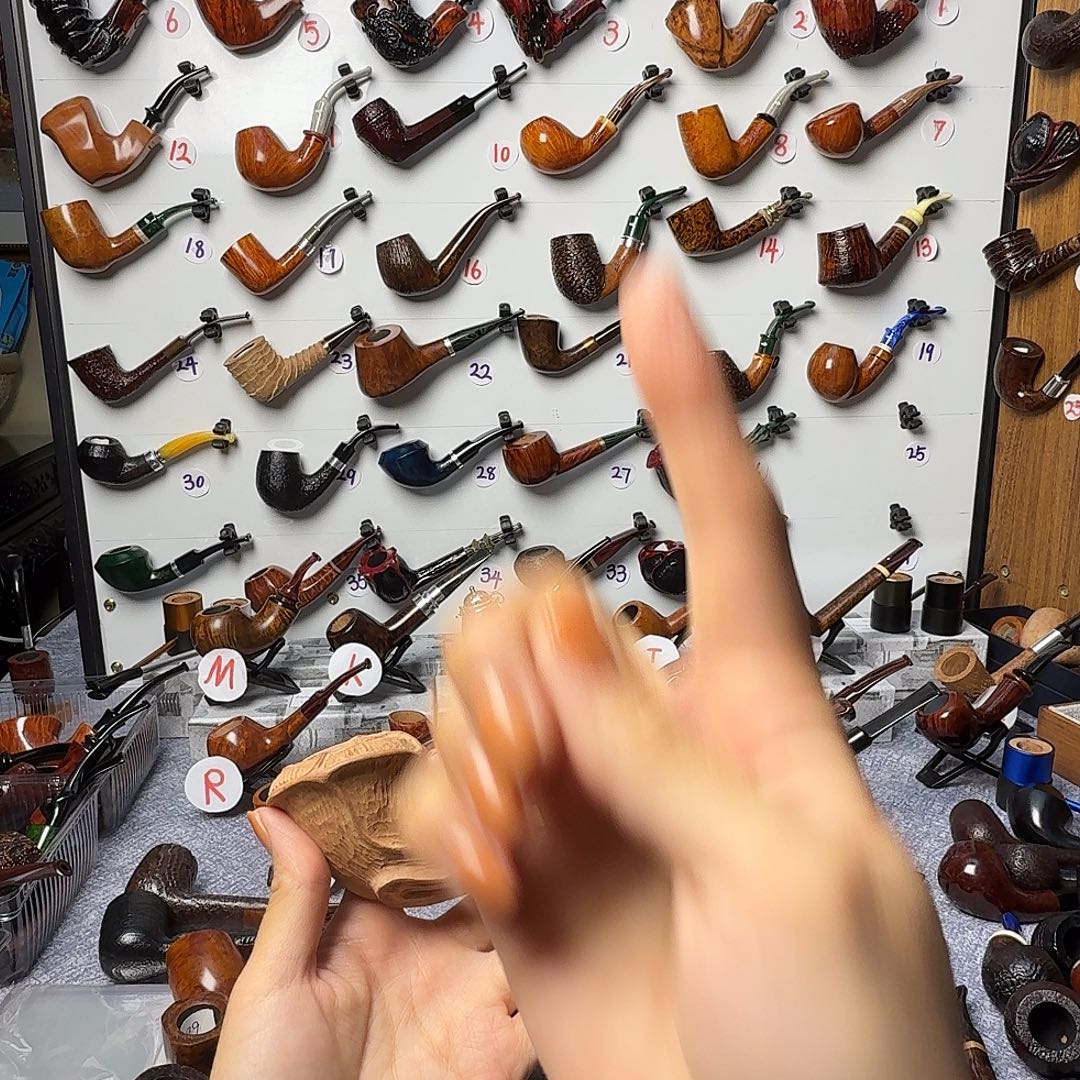****️石楠木烟斗花朵烟斗手工烟斗