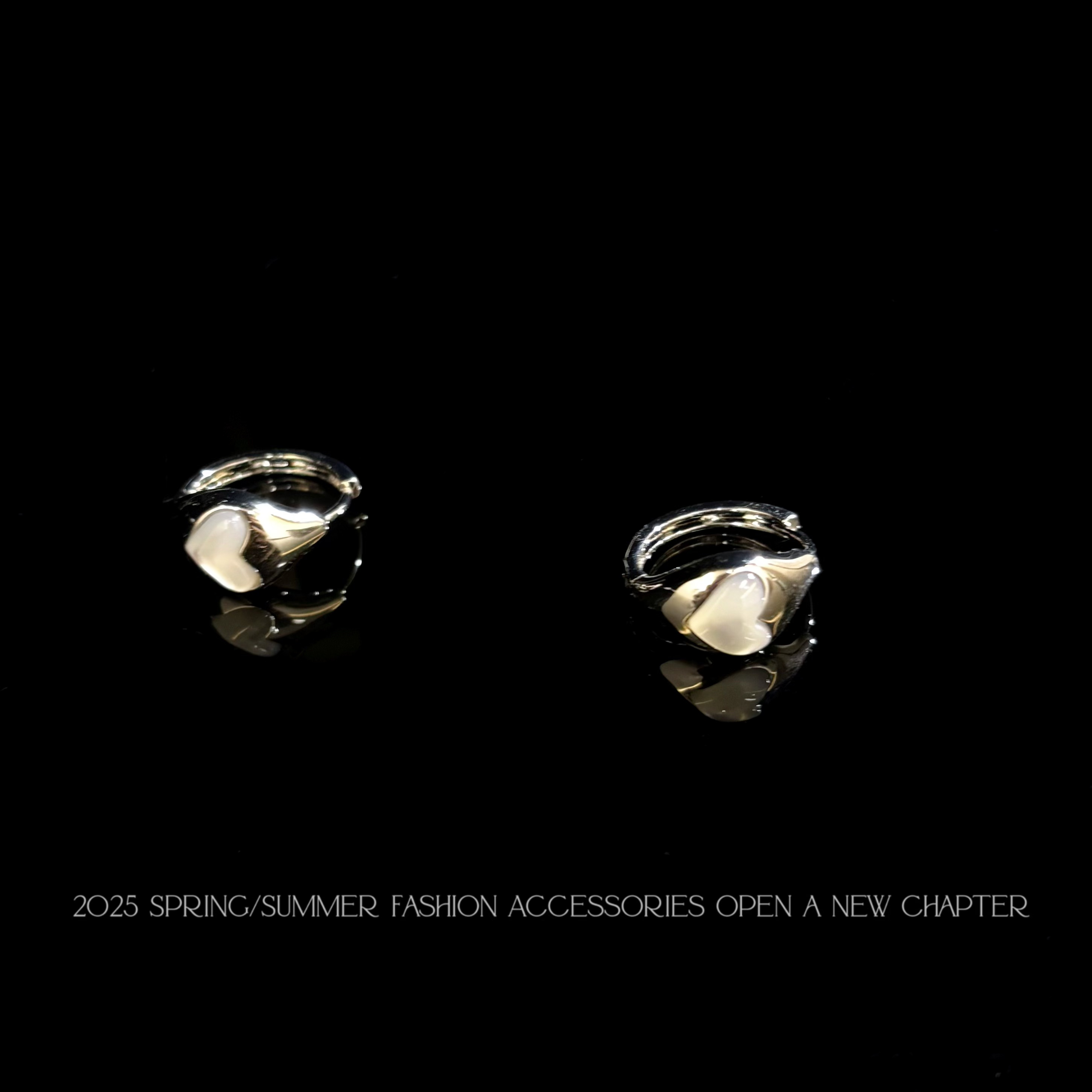 铜合金耳饰 镀K金 2025款C2179【简约爱心】BOBAOLI 耳环