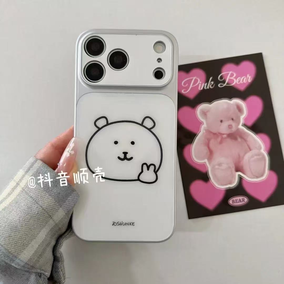 磁吸款ins风自嘲熊比耶适用iPhone17promax手机壳苹果16新款15pro