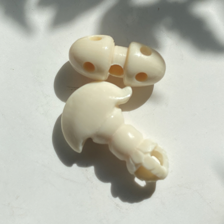 保真猛犸象牙冰料雕刻金刚杵金刚斧手串文玩配饰