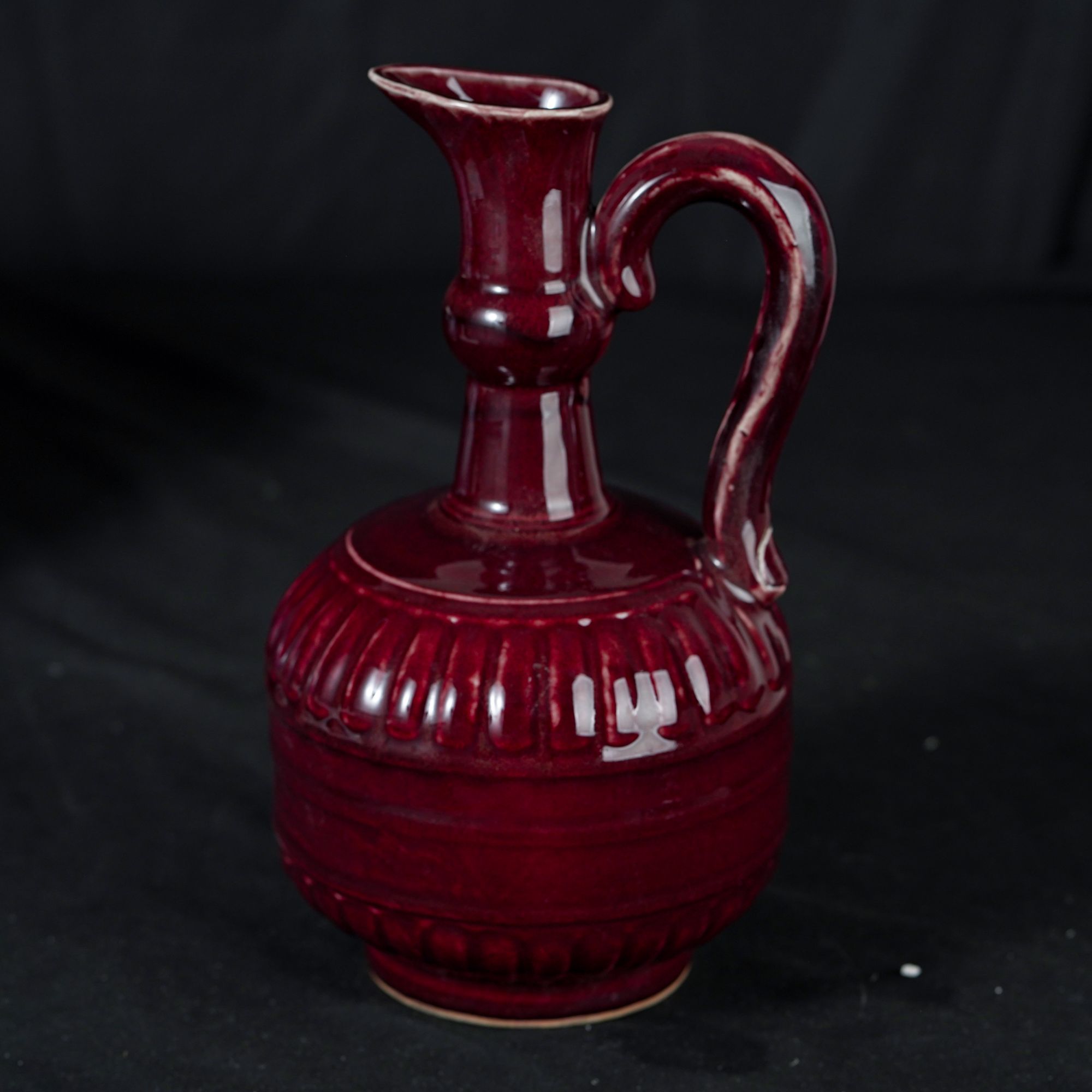 宣德红釉花浇BZYDM00882