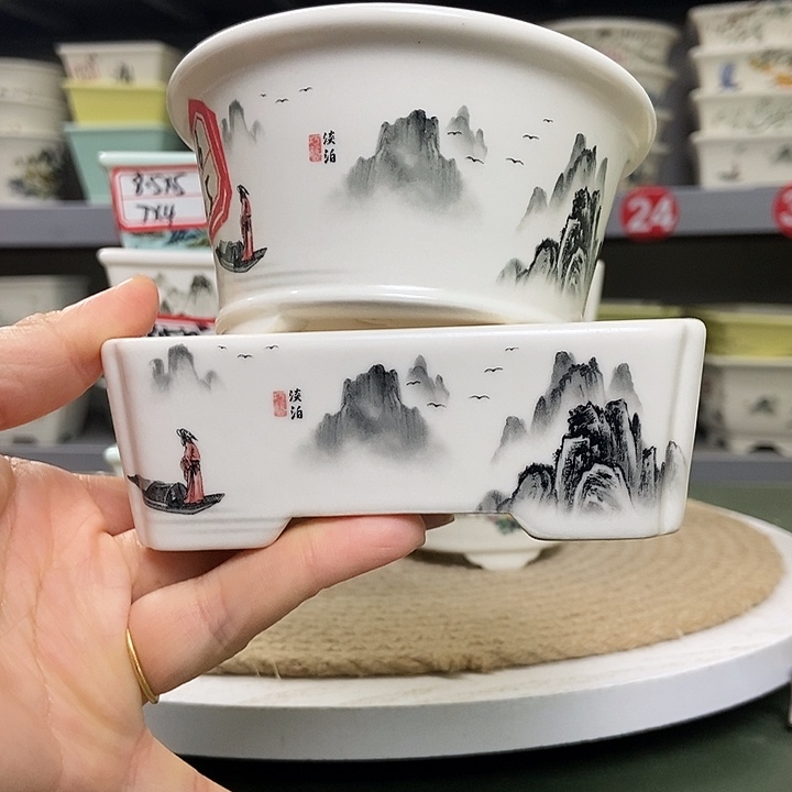 紫砂宜兴紫砂花盆