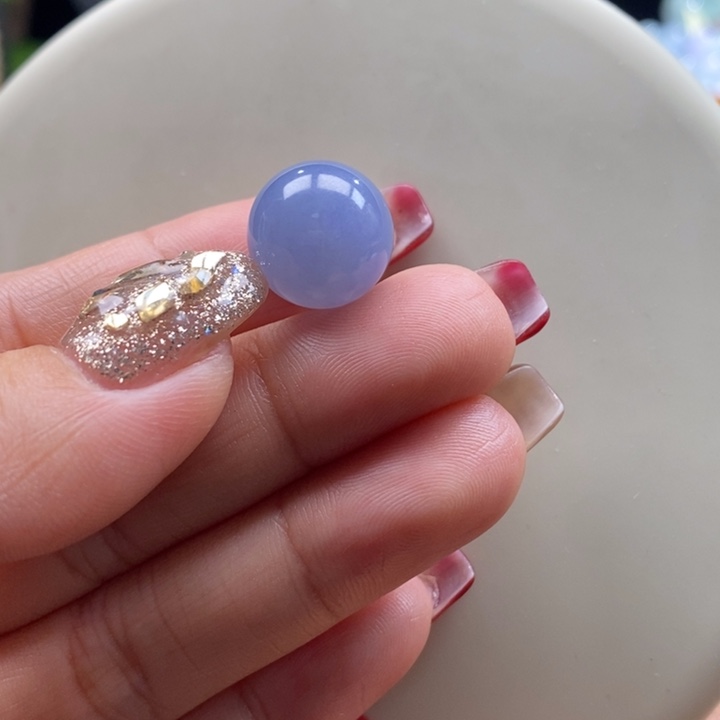 翡翠吊坠(不含链)未镶嵌翡翠满蓝紫珠卡14.4