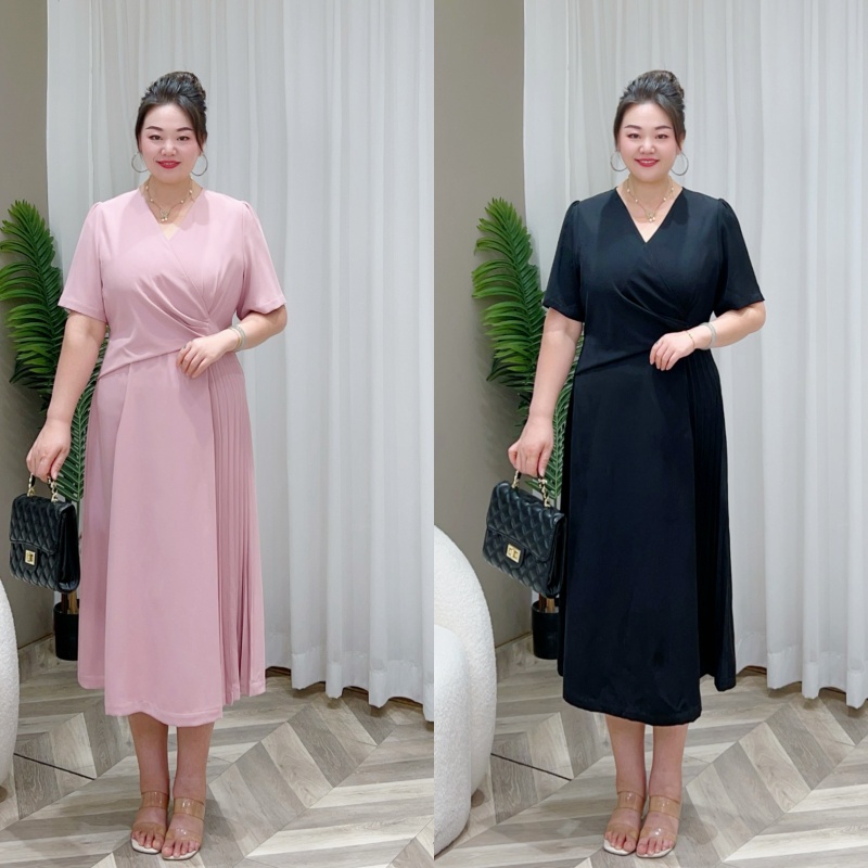 【上新梅姐定制】夏季简约设计感时尚气质大码连衣裙MJ9358