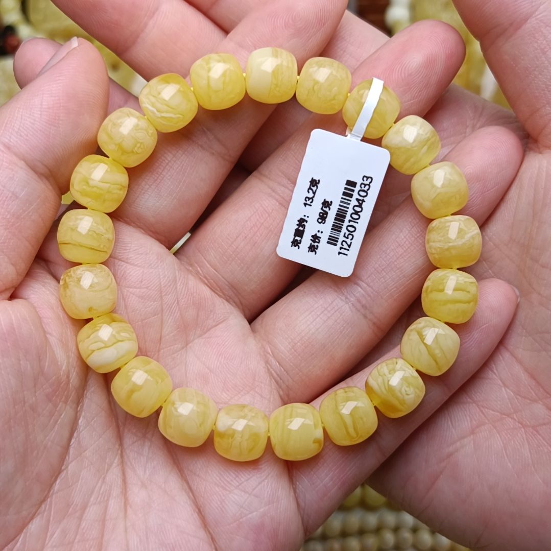 蜜蜡手链未镶嵌10老型