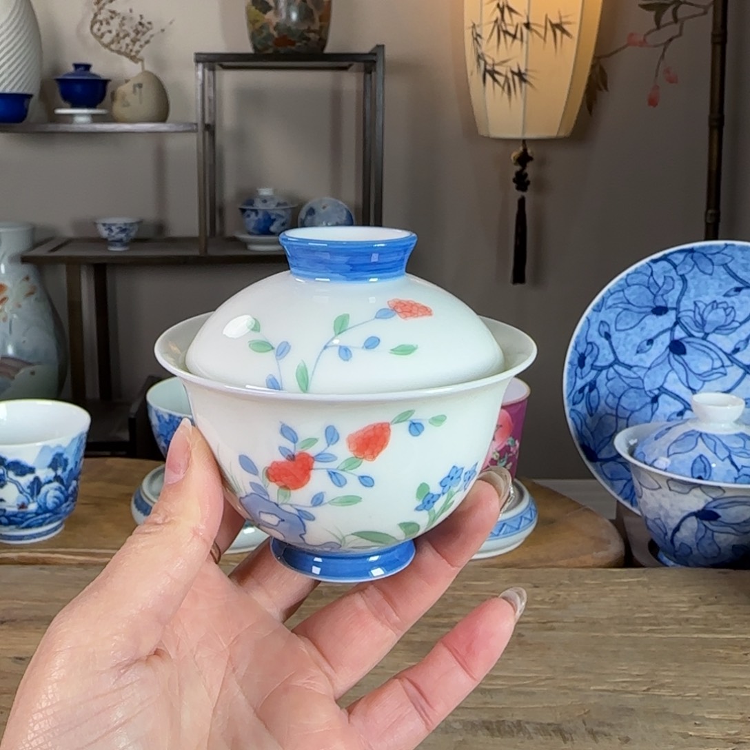 杯景德镇陶瓷柴烧多人