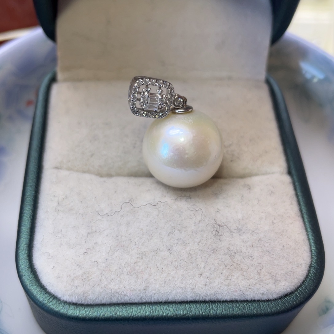 淡水珍珠银S925镶嵌颈饰