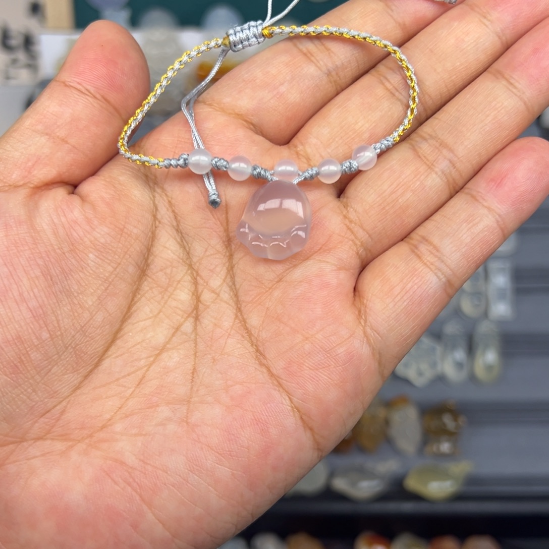 玛瑙/玉髓合金颈饰紫猫爪