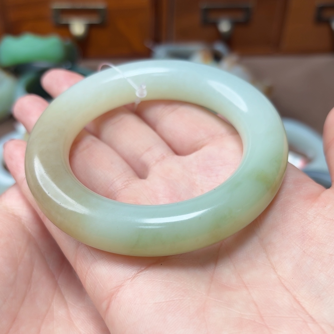 和田玉未镶嵌手镯58.4