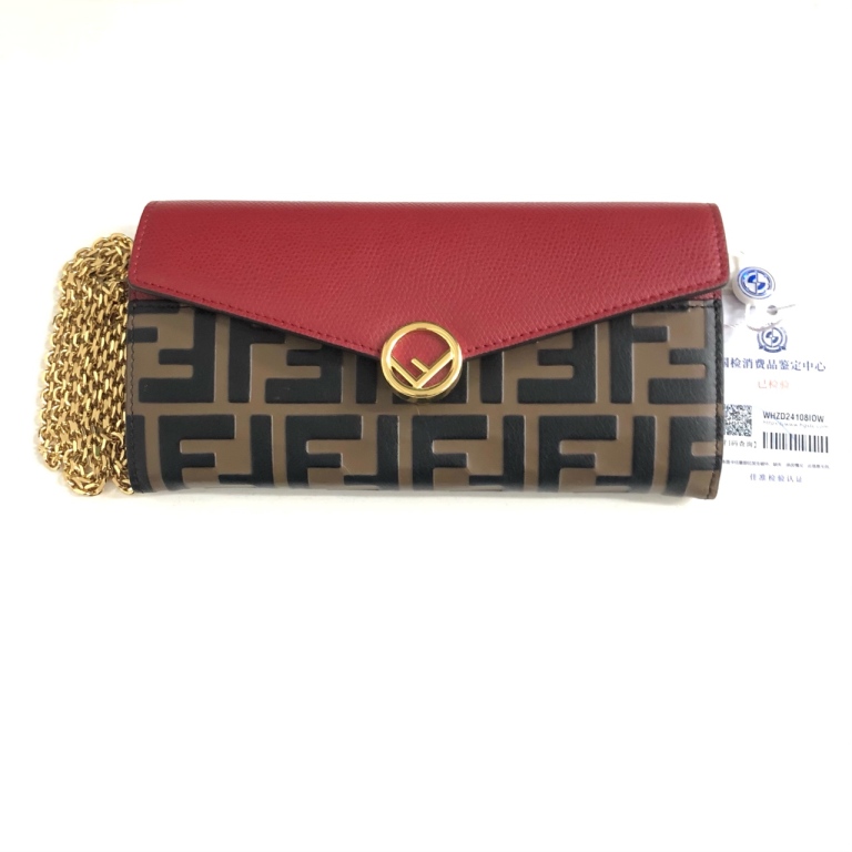 95新 FENDI/芬迪 安洁利严选 芬迪woc链条单肩包 WHL410193 