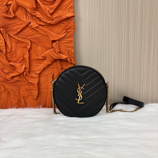 99新 YSL/圣罗兰 圆饼链条包/香菜奢品/XC00288