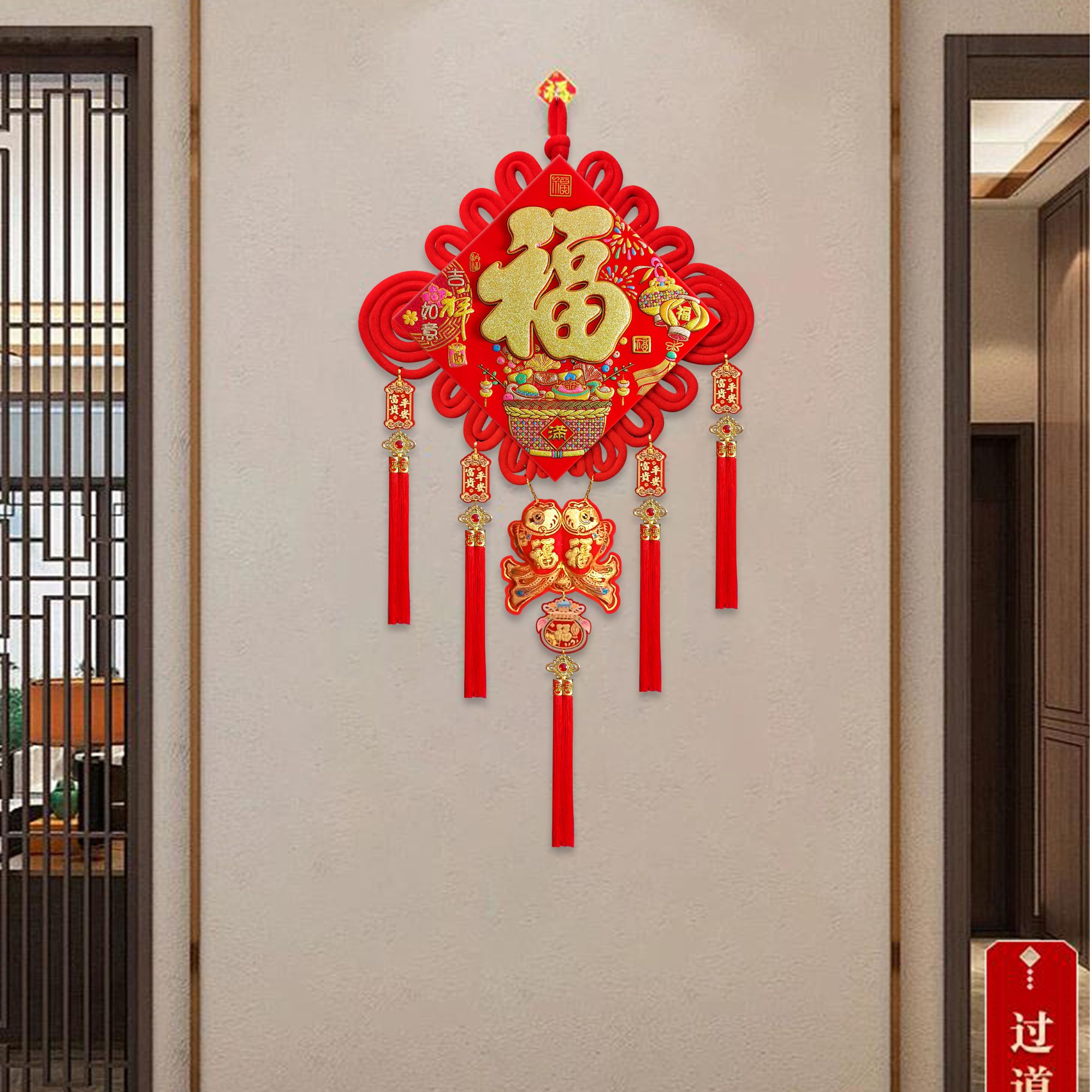 中式风格节日装饰全手工工艺中国结喜庆美观大气节日氛围浓郁