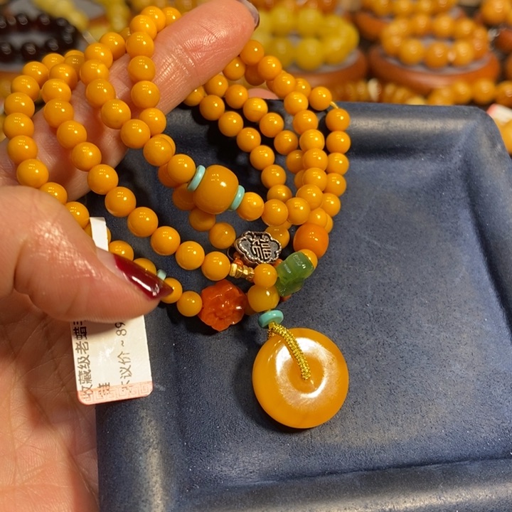 琥珀手链未镶嵌蜜蜡