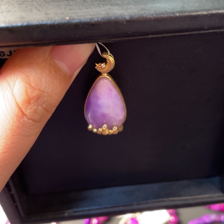 苏纪石（舒俱来）18K金镶嵌吊坠(不含链)