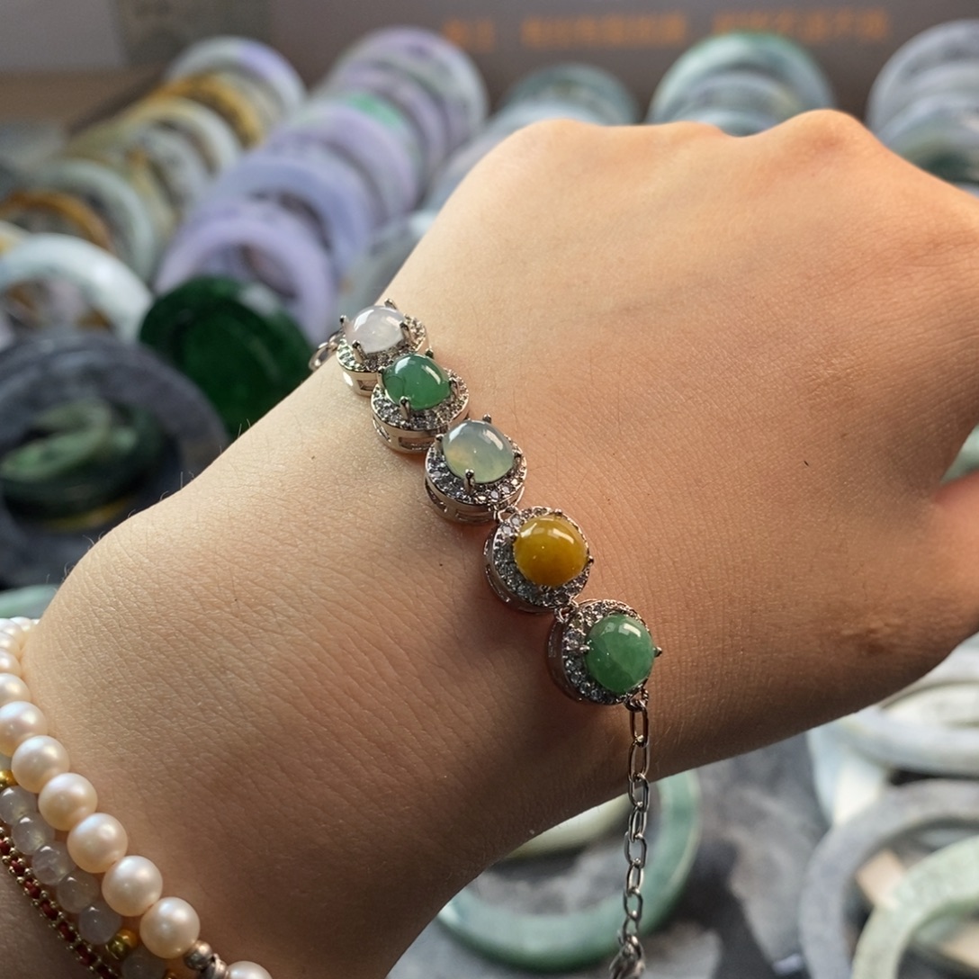 翡翠未镶嵌手链手链