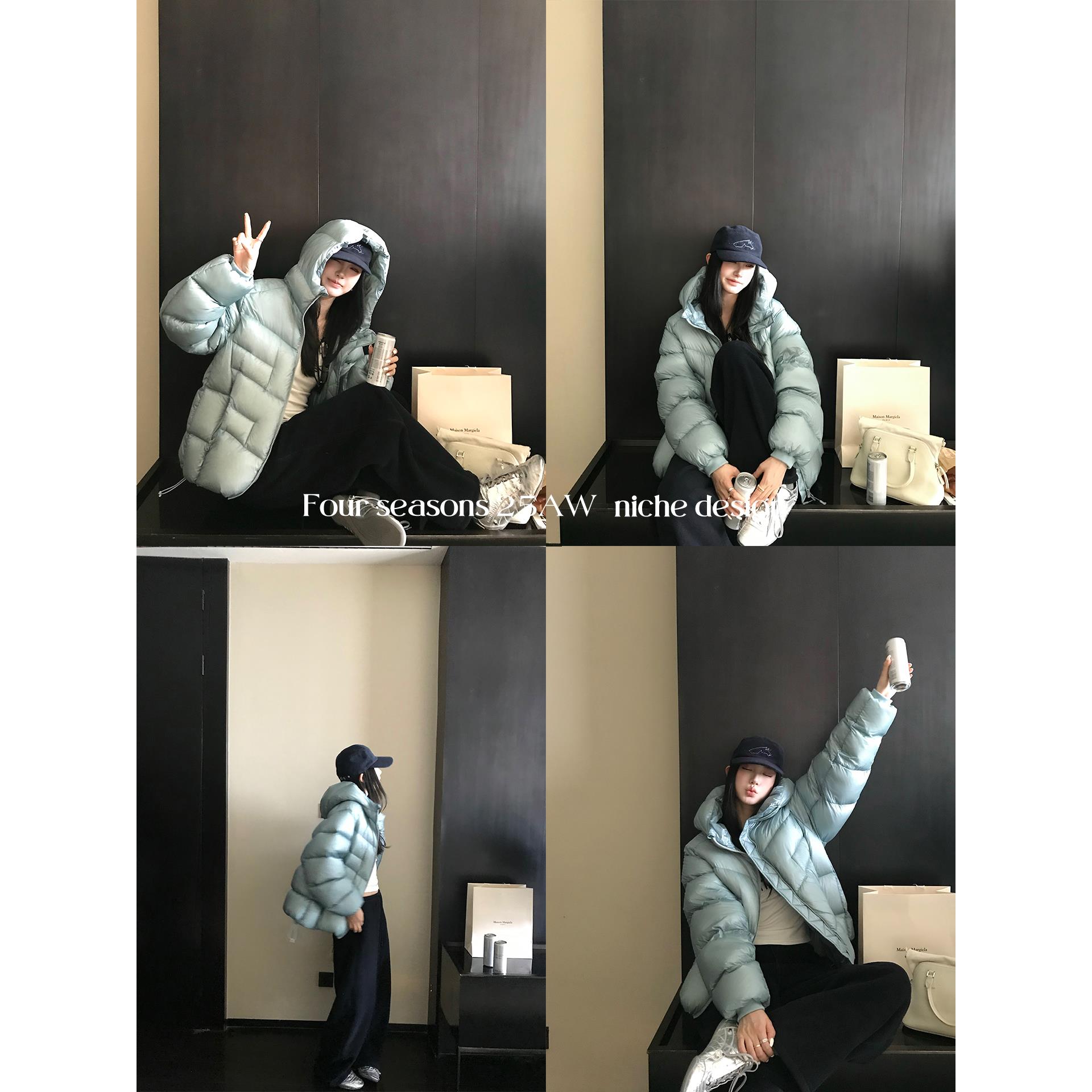 区区欧阳'轻量胶囊'排骨暖立方!t0p级无胆防绒90白鸭绒连帽