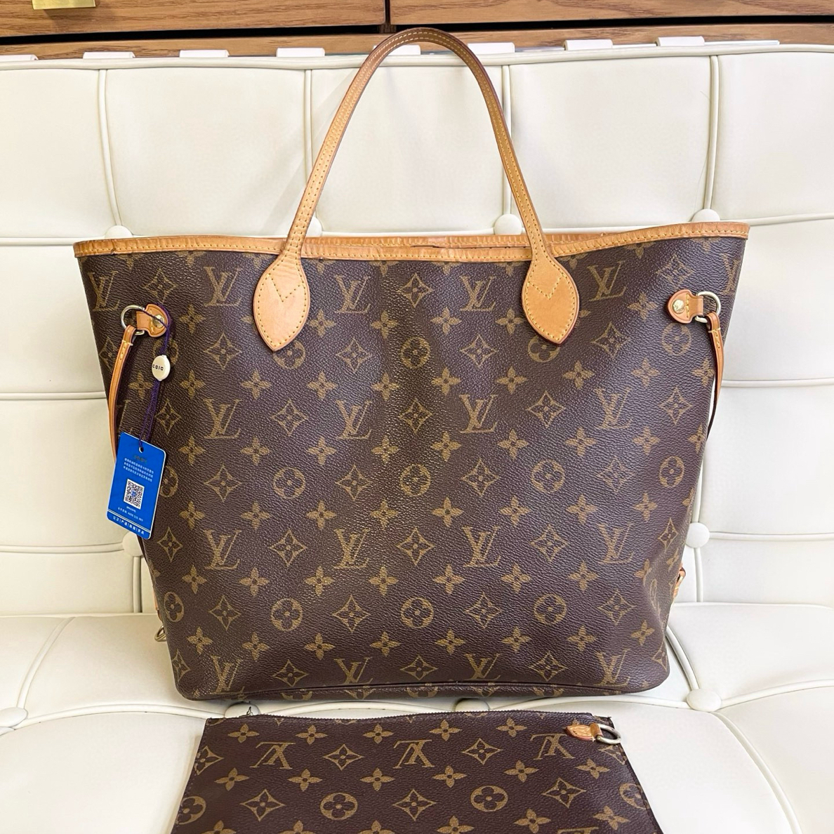 95新 LouisVuitton/路易威登 119539 lv老花nf咖色内里原皮有子包