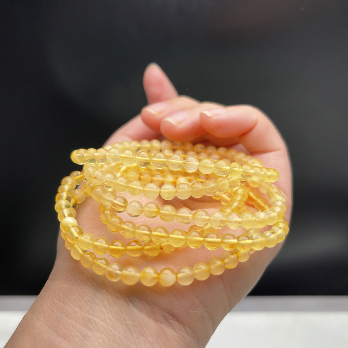 4.8mm琥珀蜜蜡手串珠子