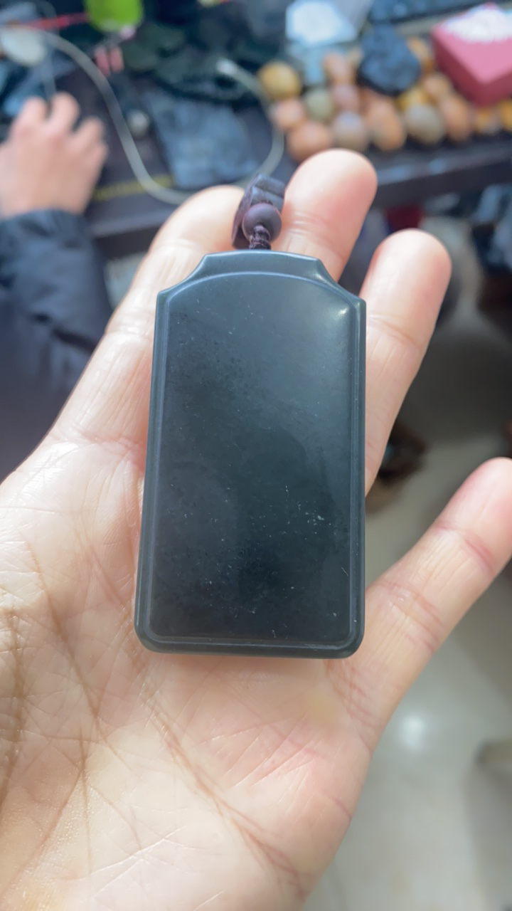 和田玉青玉无事牌 有暇