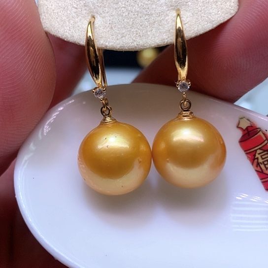 淡水珍珠耳饰银S925镶嵌