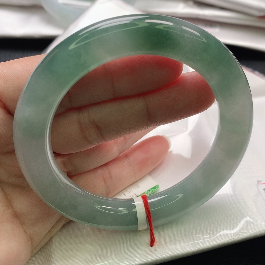 翡翠未镶嵌手镯缅甸54.55