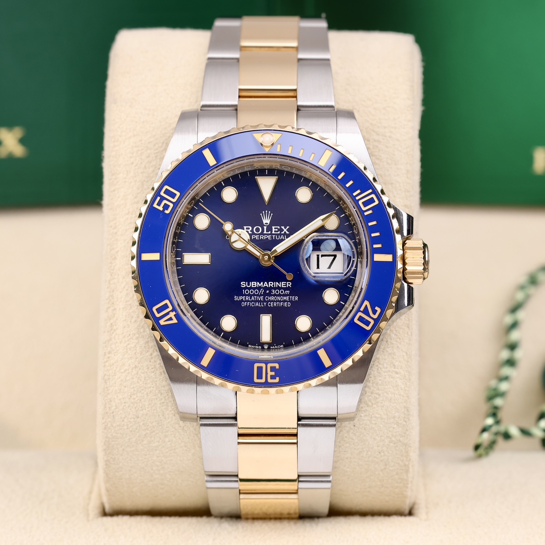 95新 Rolex/劳力士 126613LB 最新款间金蓝 41mm 2022年2月保卡