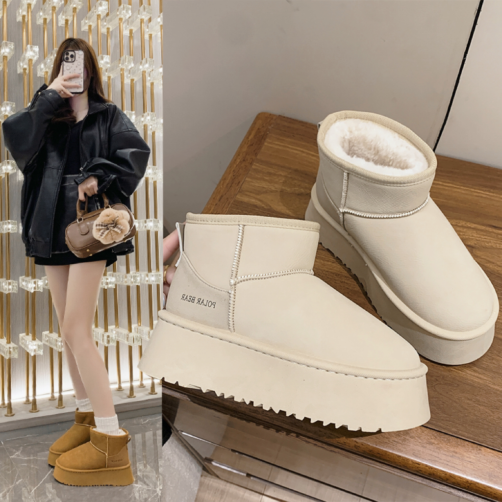 【春节不打烊】厚底防水防滑小个子6cm加绒加厚雪地靴2026增高女鞋商品图