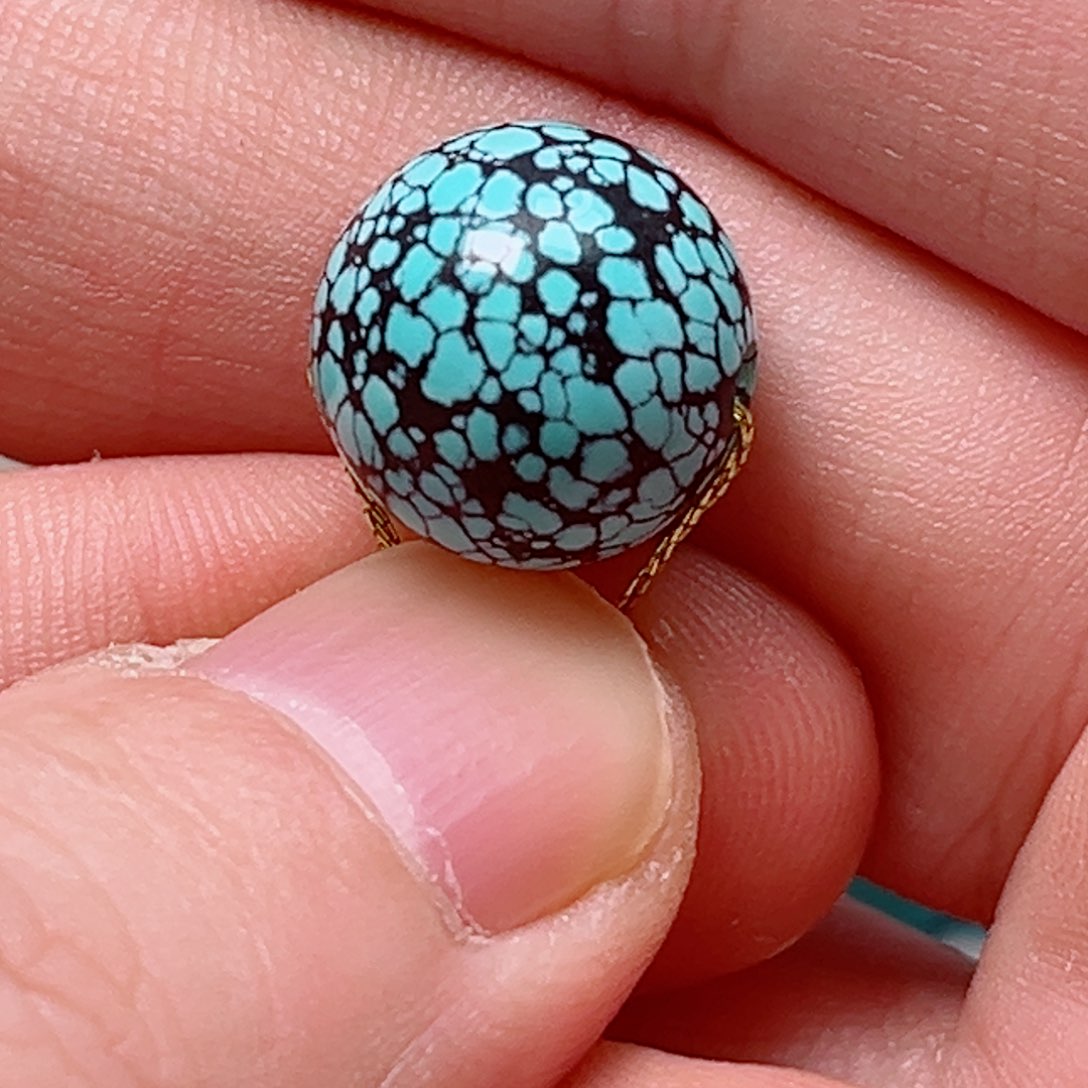 绿松石圆珠13.4未镶嵌