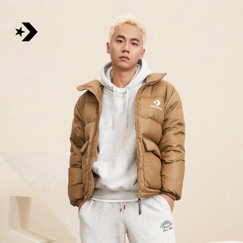 【拒水保暖】匡威运动轻便鸭绒好羽绒服立领外套CONVERSE 10023755