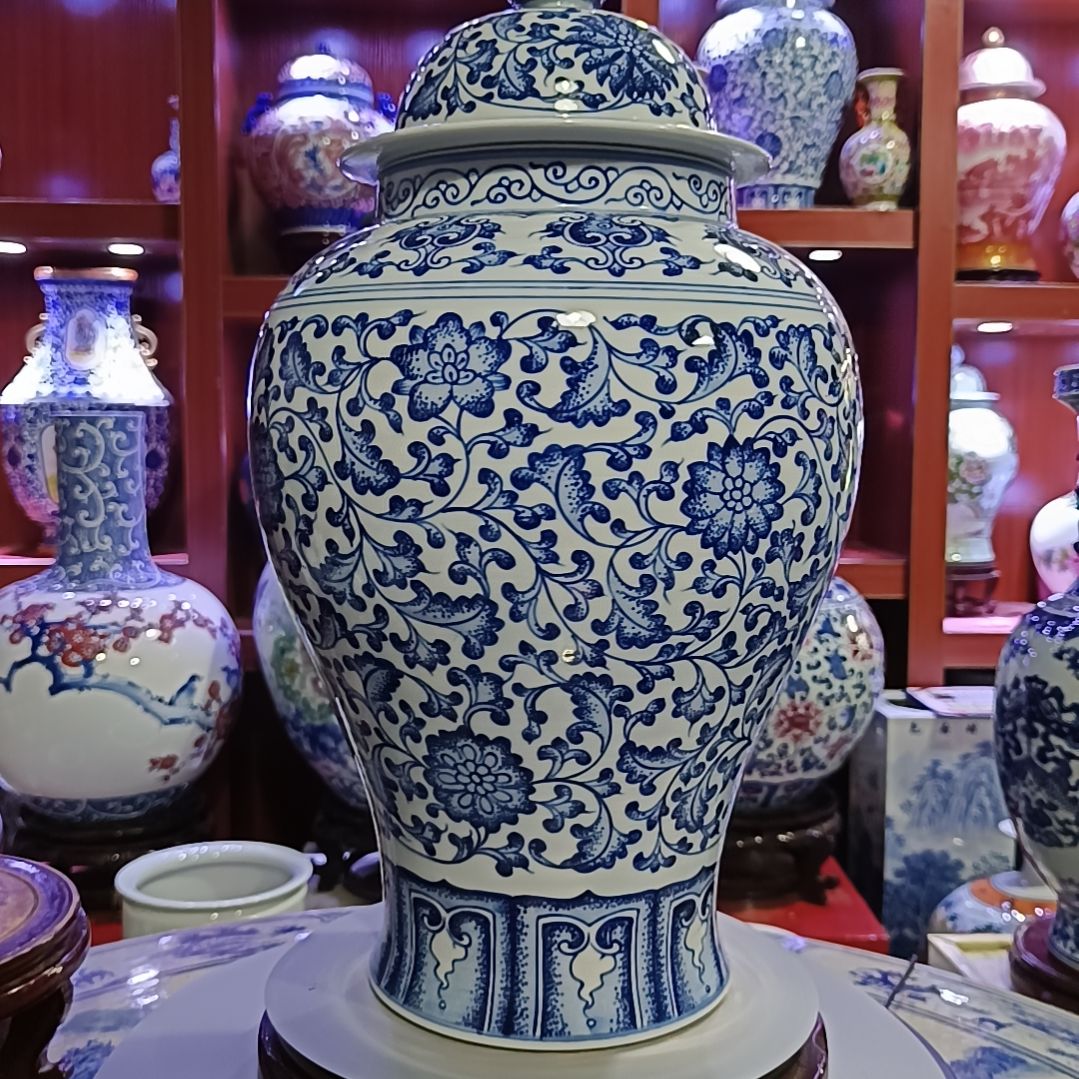 景德镇手绘陶瓷花瓶T****光