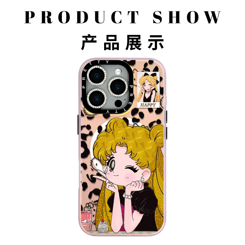 适用苹果iphone16promax炫彩高级鎏金手机壳16/15/14/13时尚潮牌