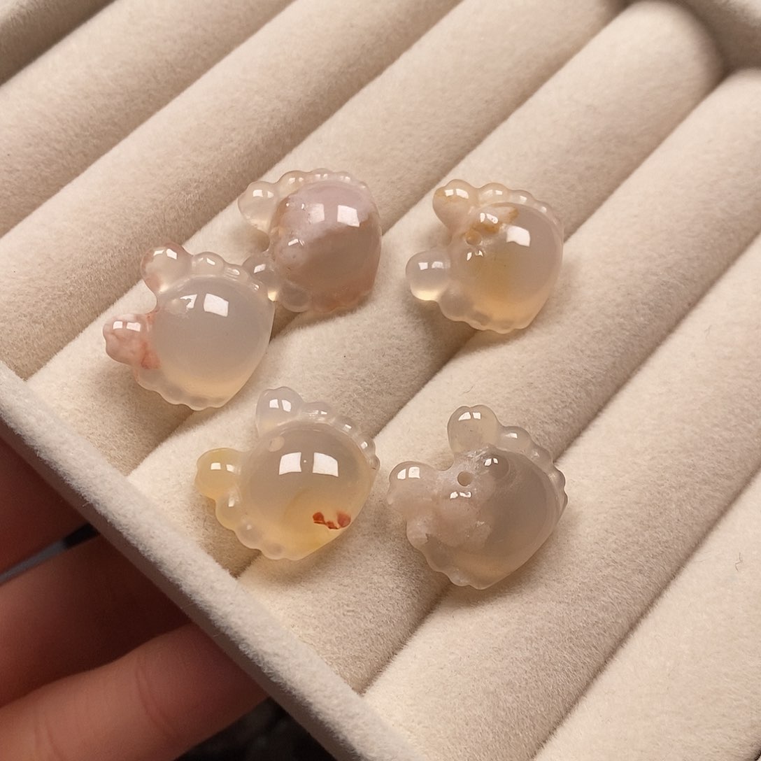 玛瑙/玉髓颈饰合金打包5个小螃蟹