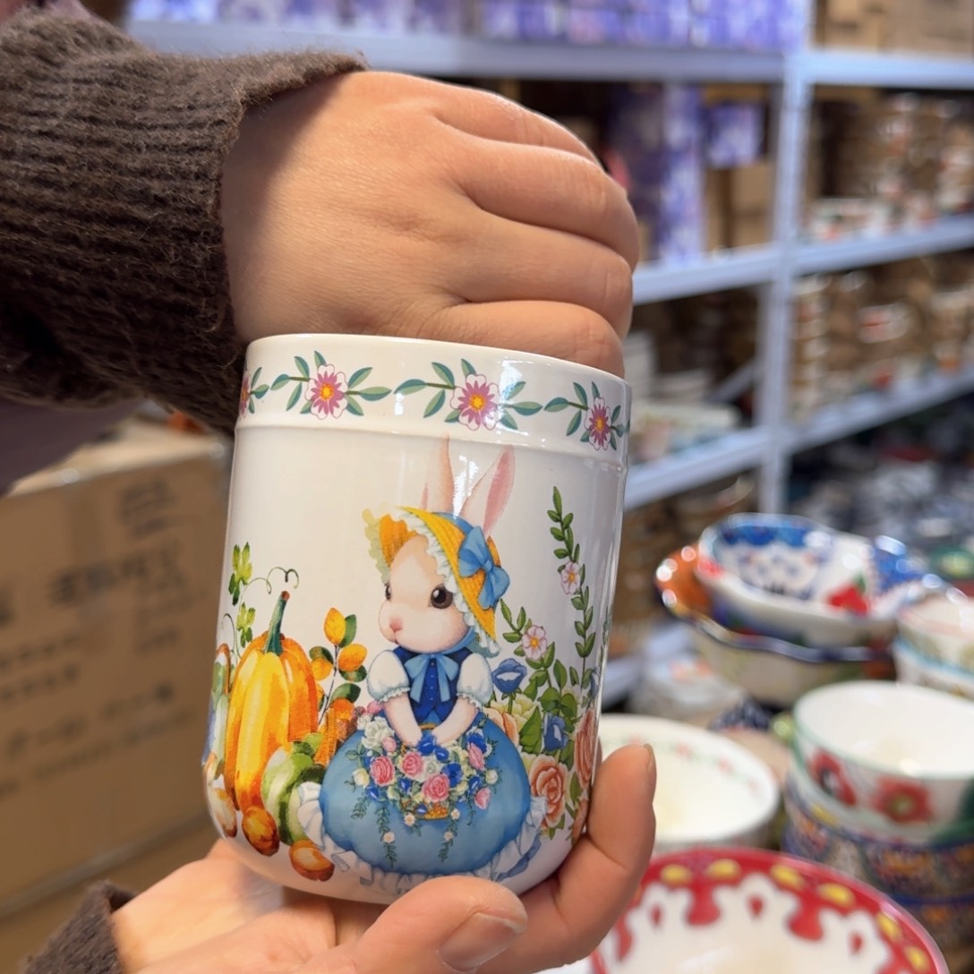 陶瓷南瓜兔手握杯1️⃣只看图