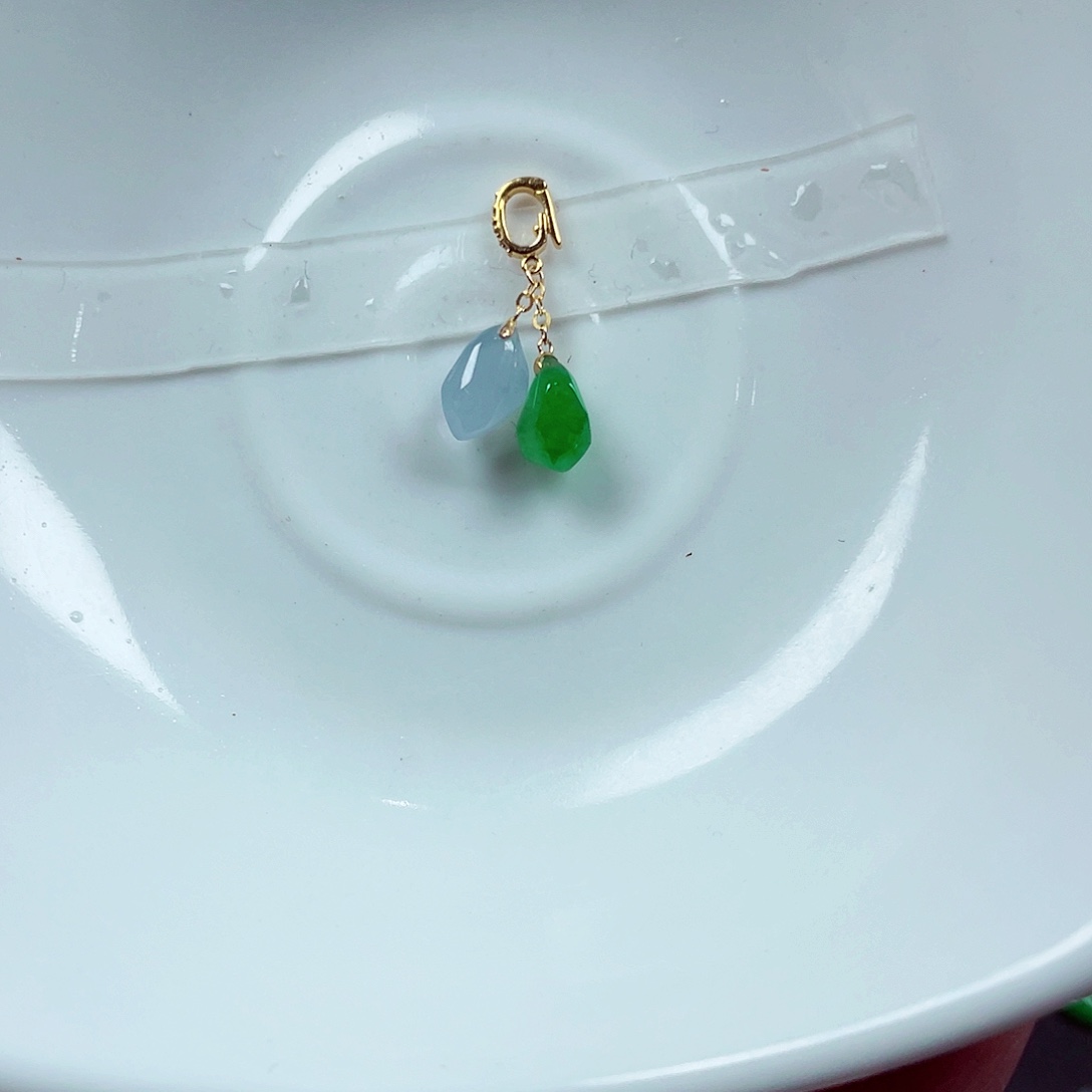 梦***游翡翠未镶嵌手链卡6