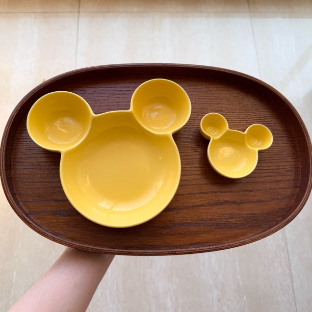 麦什么 陶瓷儿童餐具创意卡通米奇分格餐盘可爱家用宝宝辅食餐具