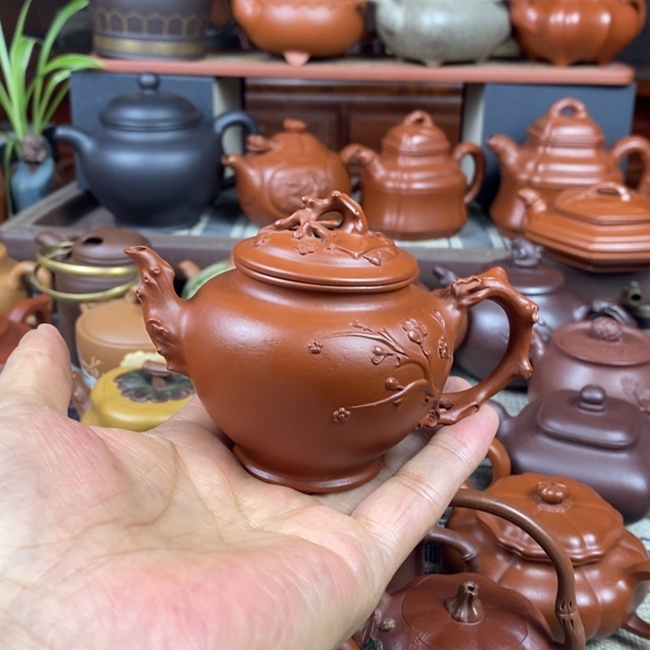 紫砂茶壶报春150cc原矿赵庄朱泥特价