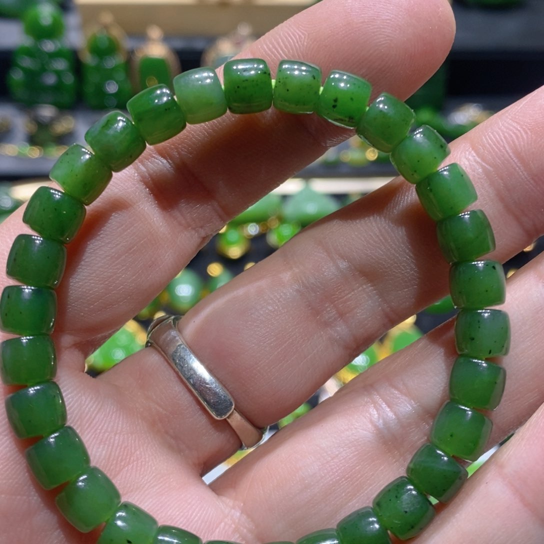 和田玉（碧玉）颈饰银S925镶嵌