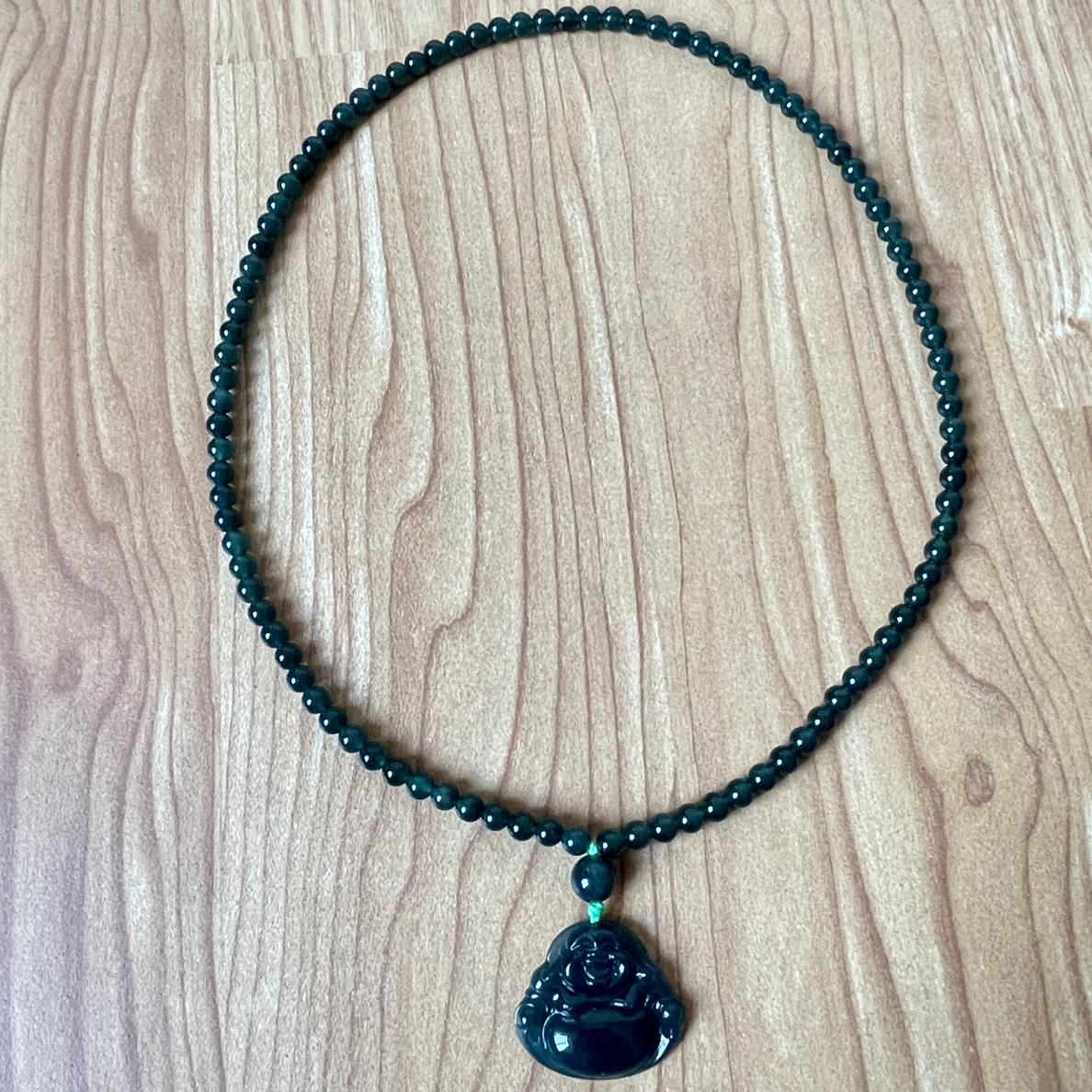 非金属锦纶吊坠 蓝水佛公高级项链