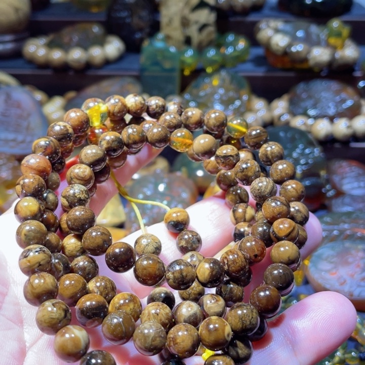 琥珀手链未镶嵌阳****像