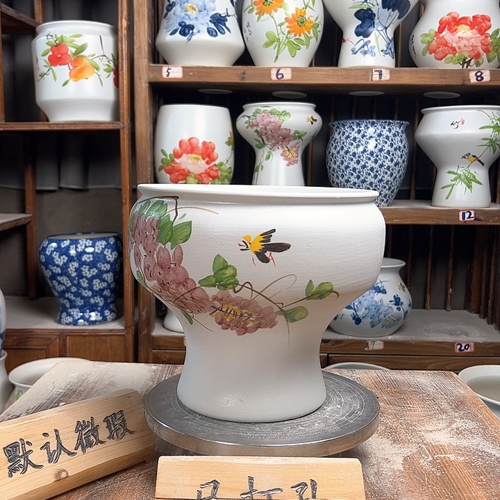 摆件口22紫藤新款陶瓷陶瓷