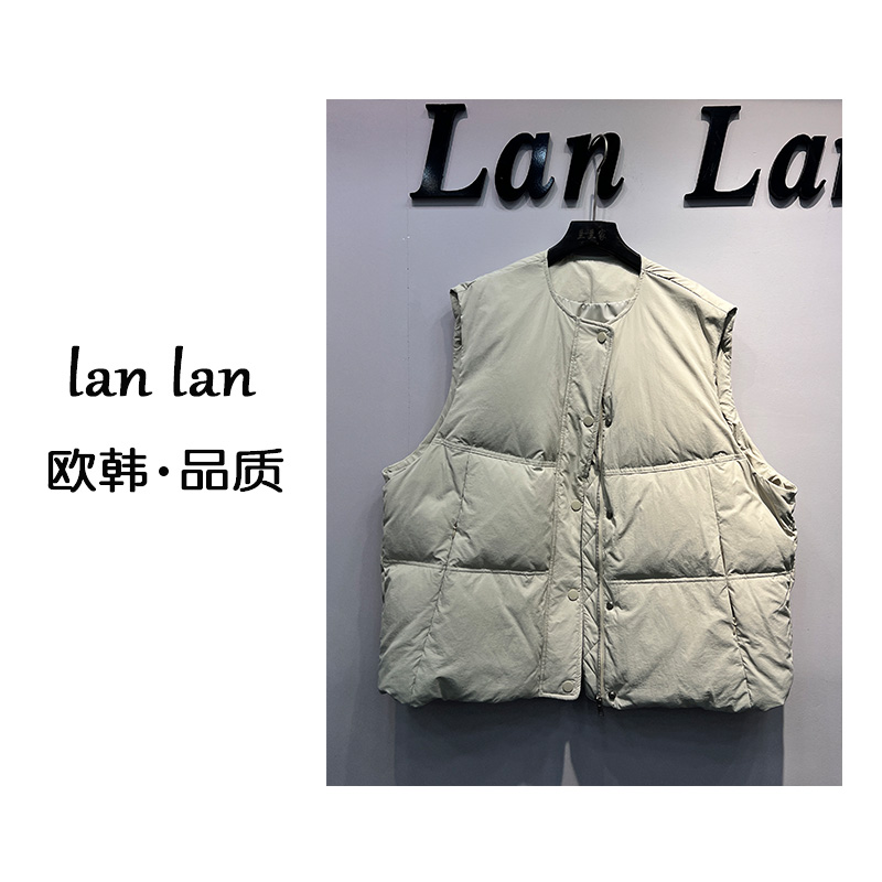 琪琪-冬上新【豆腐白鸭绒马甲】韩版保暖白鸭绒马甲显瘦小众高级