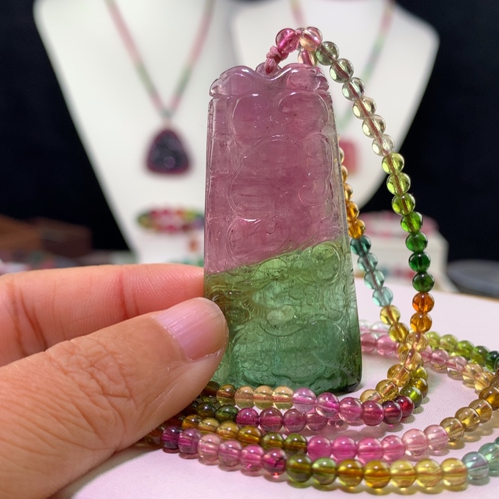 双色碧玺手链未镶嵌