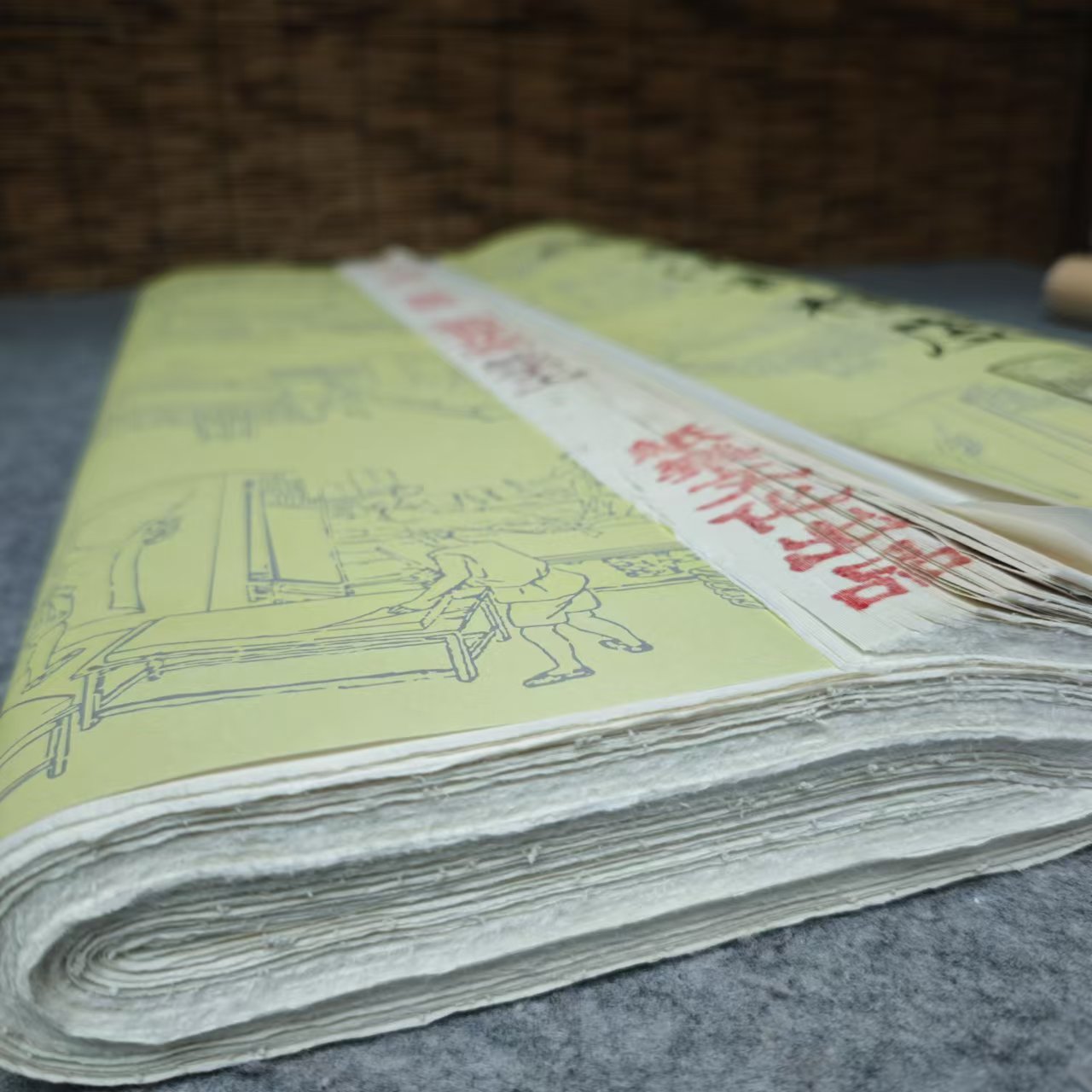 四尺古法青檀皮棉花宣100张书法山水专用